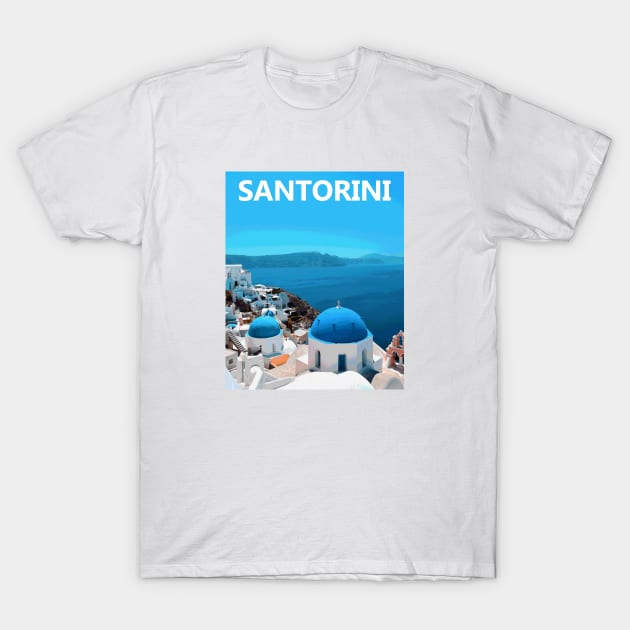 Santorini T-Shirt by greekcorner